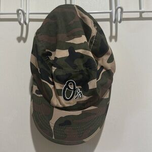 BALTIMORE ORIOLES O’s Army Cap Green Brown Black Tan Camo NWOT Velcro Back OSFA